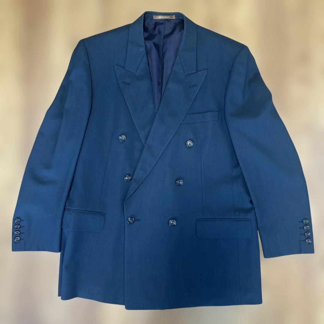 Good Condition GIVENCHY Double Suit Setup Navy