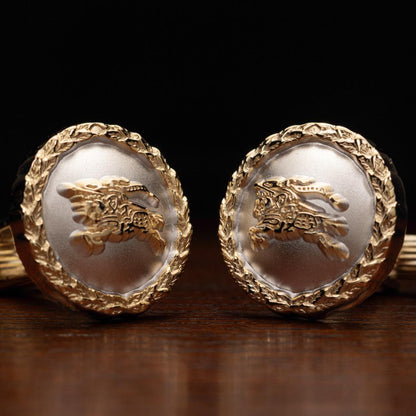 [Top Elegance] Burberry SILVER925 Horse Mark Cufflinks