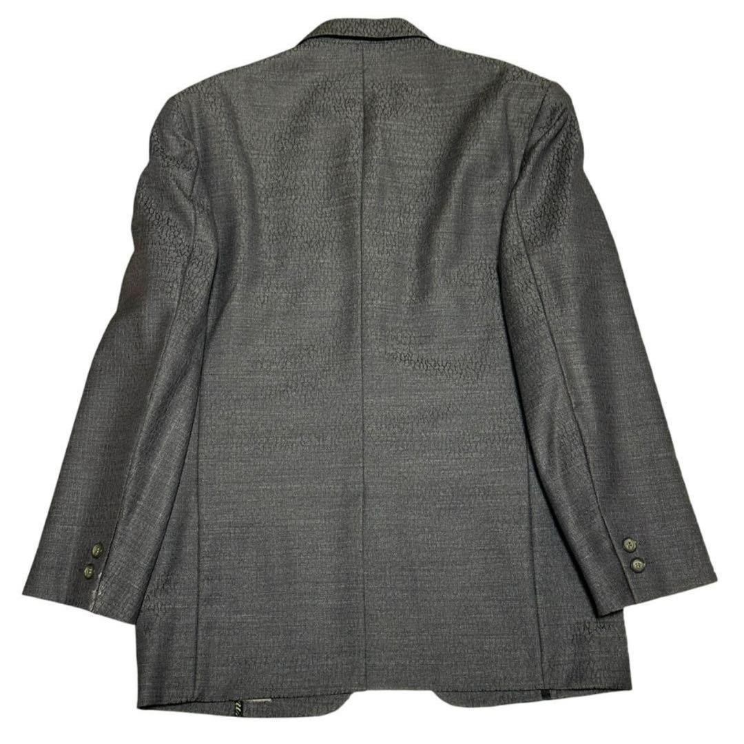 3 Piece Casual Suit Setup Charcoal Gray Rare Allover Pattern 3B S