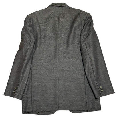 3 Piece Casual Suit Setup Charcoal Gray Rare Allover Pattern 3B S