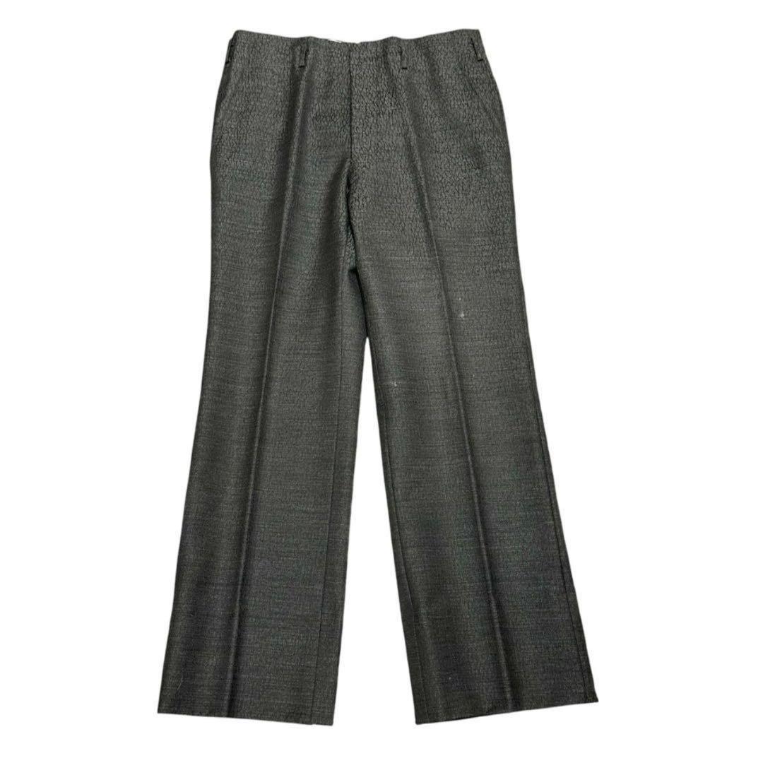 3 Piece Casual Suit Setup Charcoal Gray Rare Allover Pattern 3B S