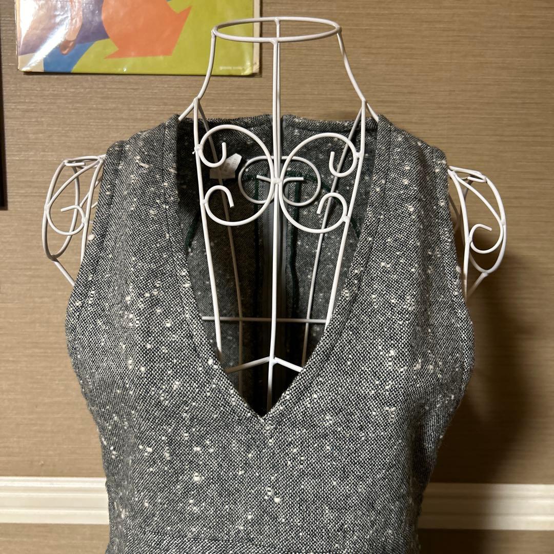 Showa Retro Tweed Sleeveless Dress Vintage Old Clothes