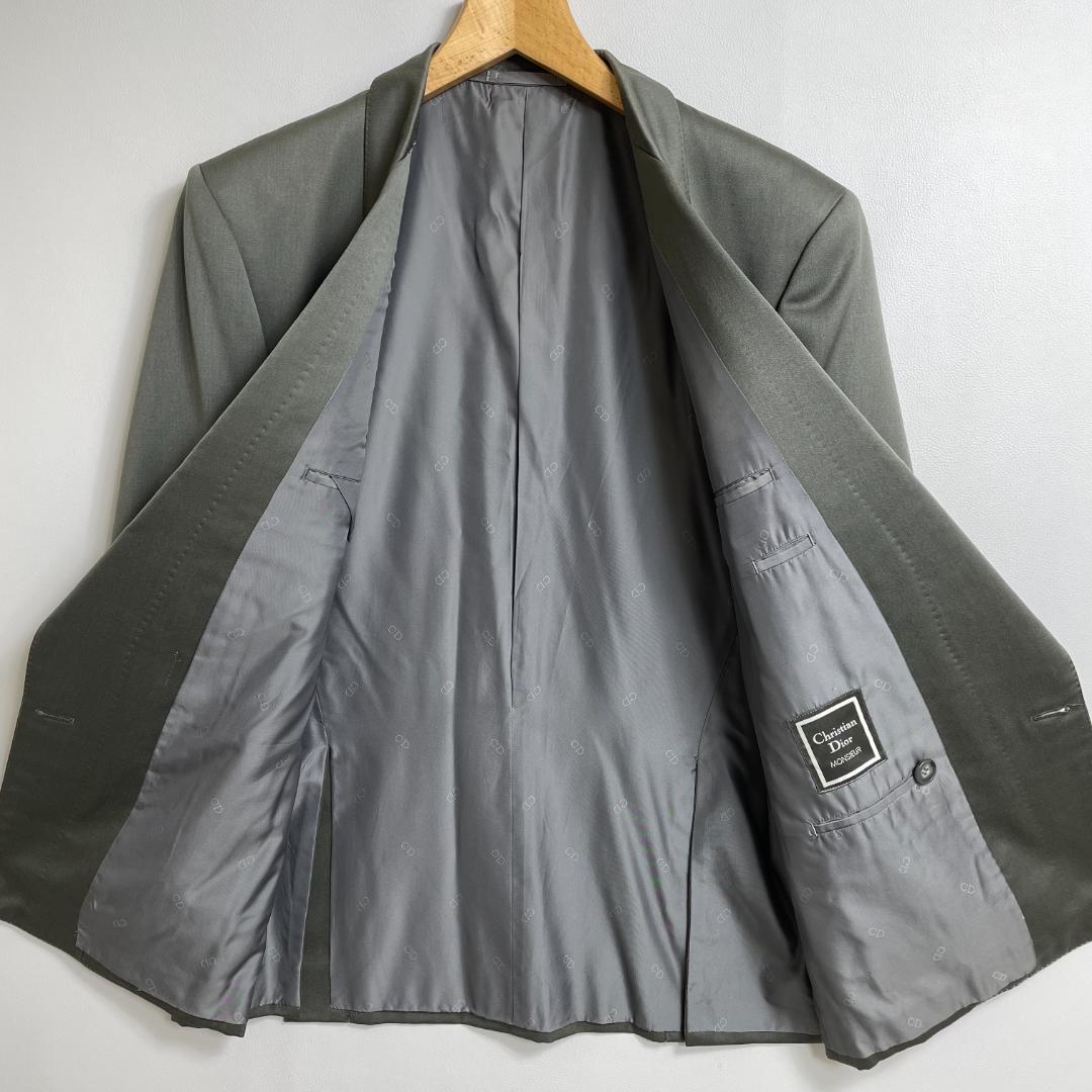 Christian Dior Double Setup Suit CD Logo Button Gray XL
