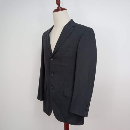 REGAL Suit Setup 96 A7 Wool Black Stripe