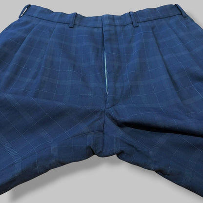 [Good Condition] DURBAN Suit Setup Double Breasted Check Navy L