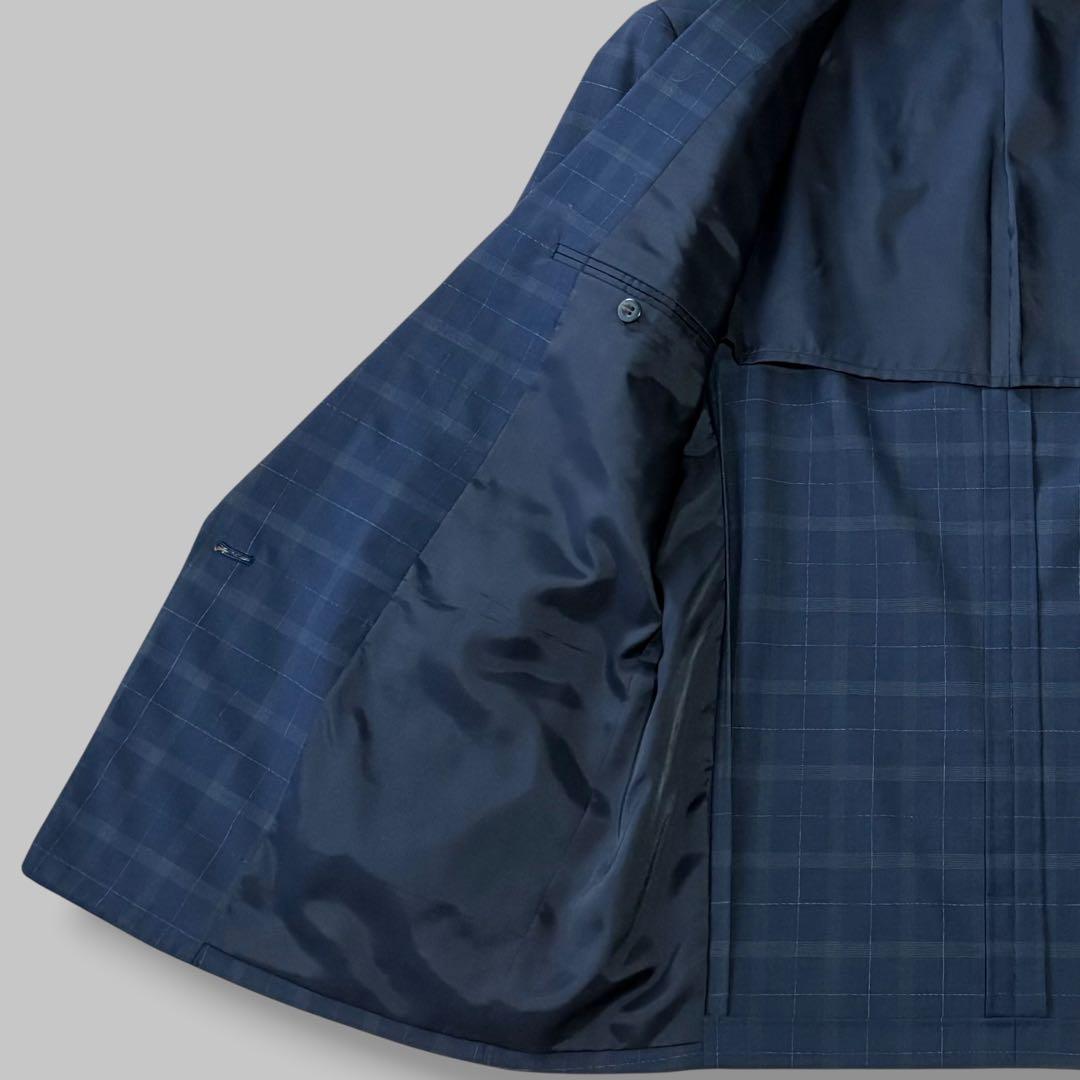 [Good Condition] DURBAN Suit Setup Double Breasted Check Navy L