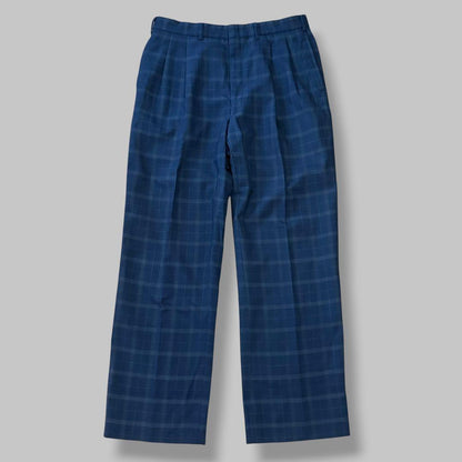 [Good Condition] DURBAN Suit Setup Double Breasted Check Navy L