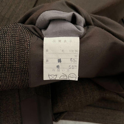 [Rare] 90's vintage brown wool suit setup ceremony