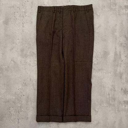 [Rare] 90's vintage brown wool suit setup ceremony