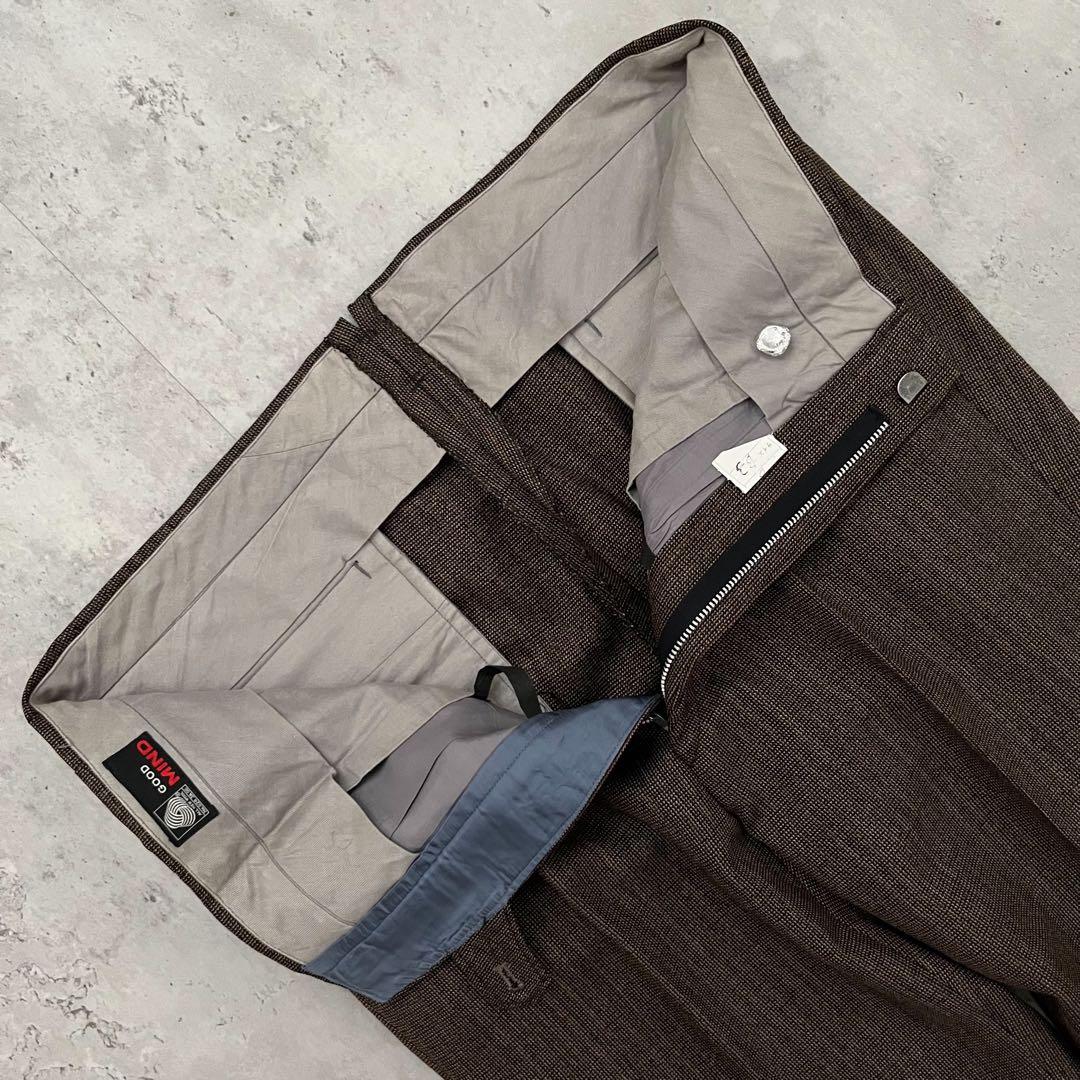 [Rare] 90's vintage brown wool suit setup ceremony