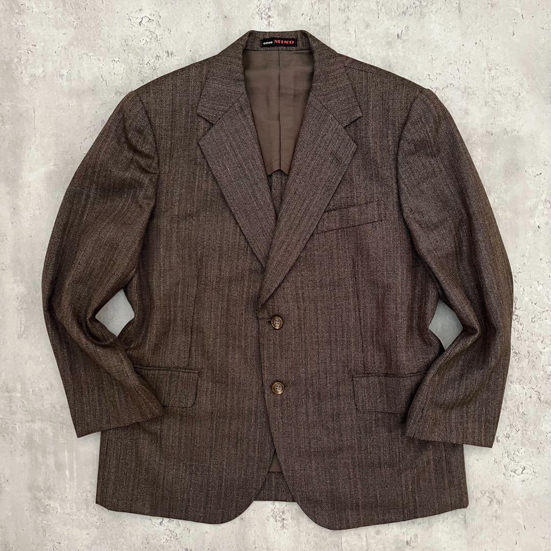 [Rare] 90's vintage brown wool suit setup ceremony