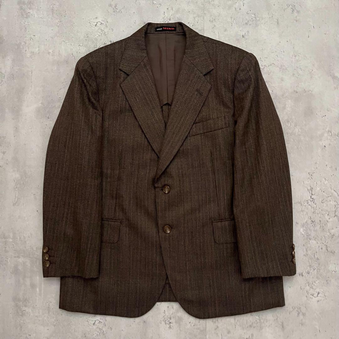 [Rare] 90's vintage brown wool suit setup ceremony