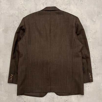 [Rare] 90's vintage brown wool suit setup ceremony