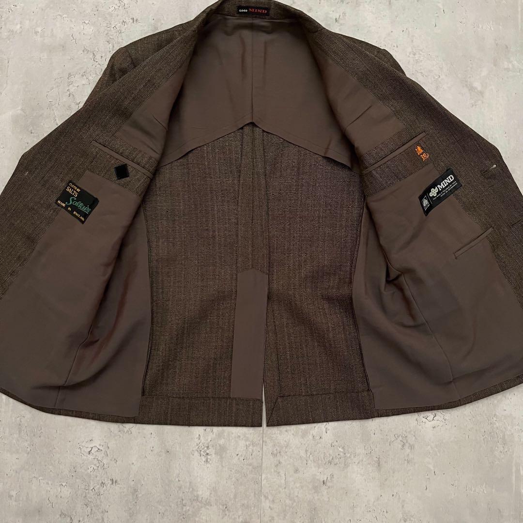 [Rare] 90's vintage brown wool suit setup ceremony