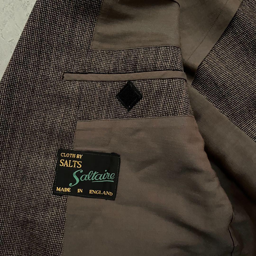 [Rare] 90's vintage brown wool suit setup ceremony