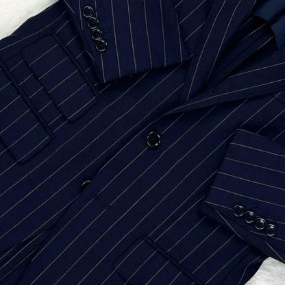 Custom Tailor BEAMS Kanonico Chalk Stripe Suit