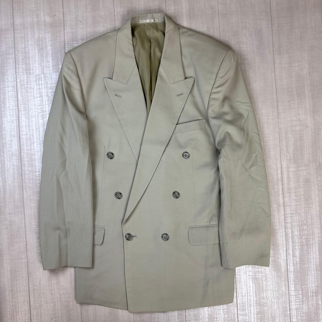 90’s double vintage suit L FOSH L size light green
