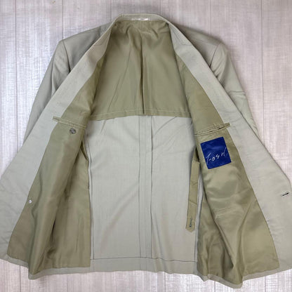 90’s double vintage suit L FOSH L size light green