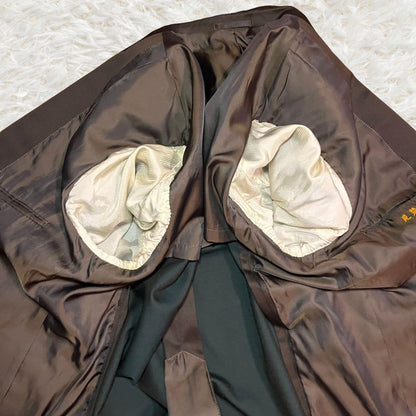 Vintage ANTI ROAD 100% Wool Suit Large Size Brown