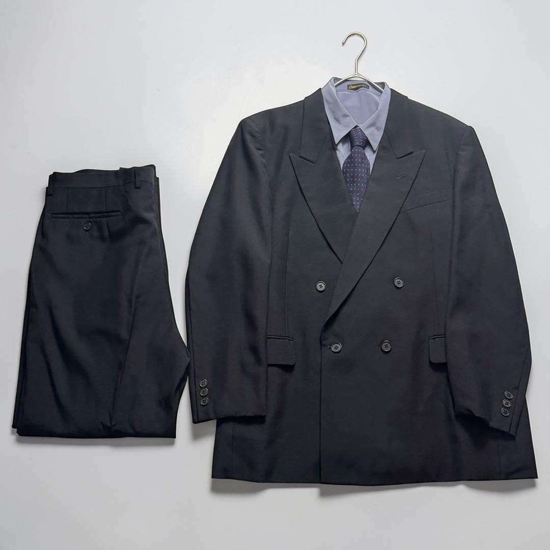 Vintage double suit setup shirt with YSL tie 4-piece set
