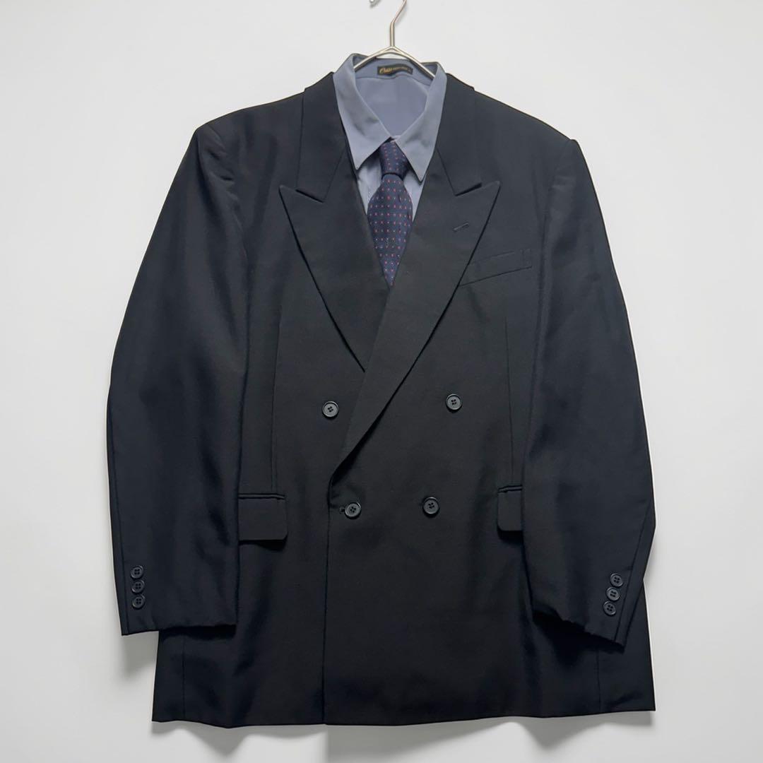 Vintage double suit setup shirt with YSL tie 4-piece set