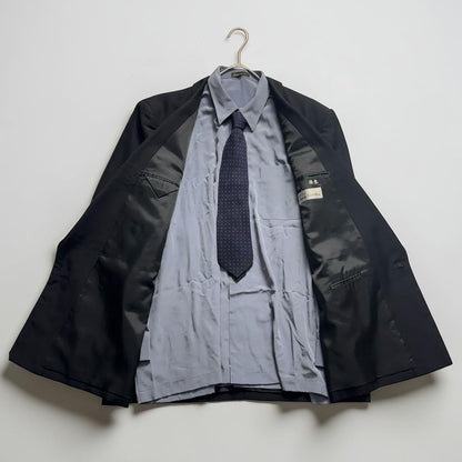 Vintage double suit setup shirt with YSL tie 4-piece set