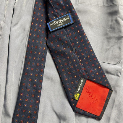 Vintage double suit setup shirt with YSL tie 4-piece set