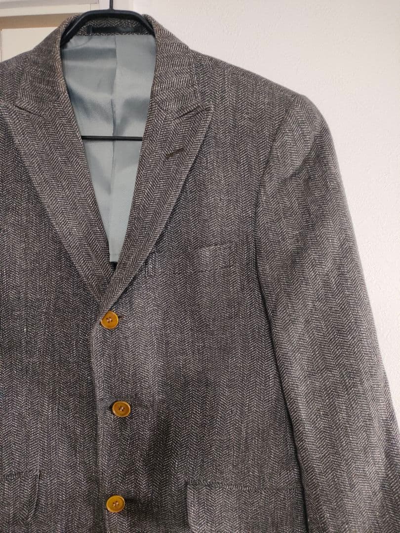 Rare 2021s✦Italian fabric ANGELICO×SADA linen wool blend jacket