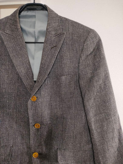 Rare 2021s✦Italian fabric ANGELICO×SADA linen wool blend jacket