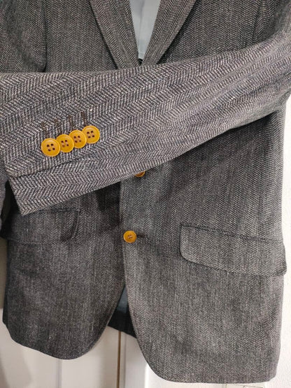 Rare 2021s✦Italian fabric ANGELICO×SADA linen wool blend jacket