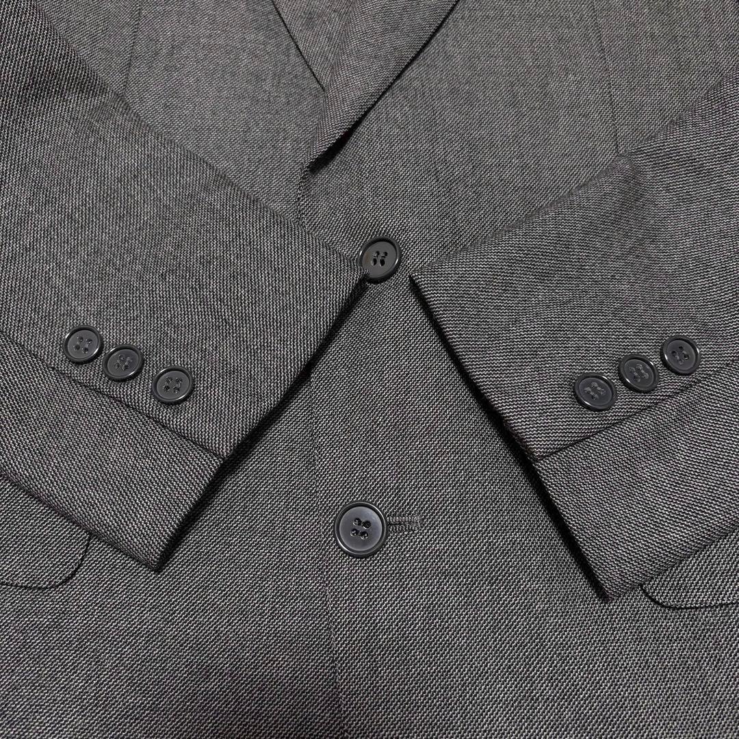 3 Piece Suit Setup Charcoal Gray Business Made in Japan Wool L