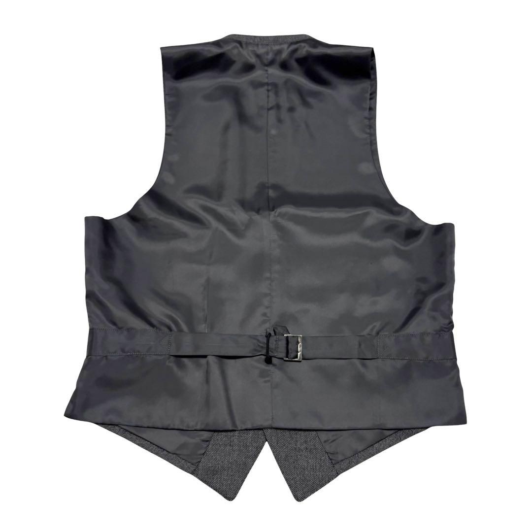 3 Piece Suit Setup Charcoal Gray Business Made in Japan Wool L