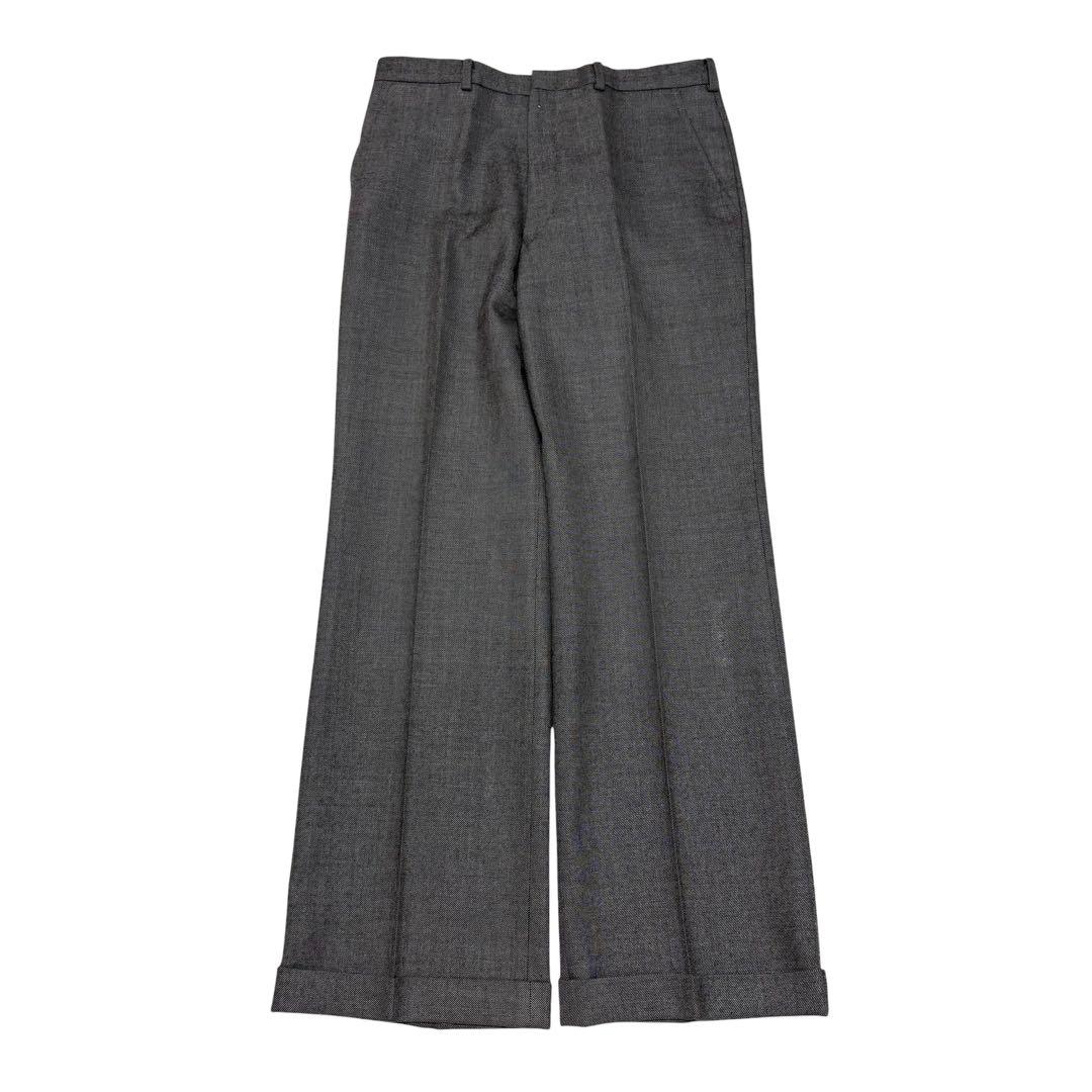 3 Piece Suit Setup Charcoal Gray Business Made in Japan Wool L