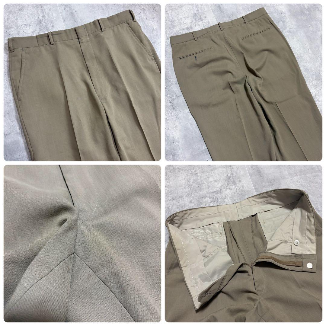 80-90s Vintage Suit Setup Masaki Suda Khaki Beige M