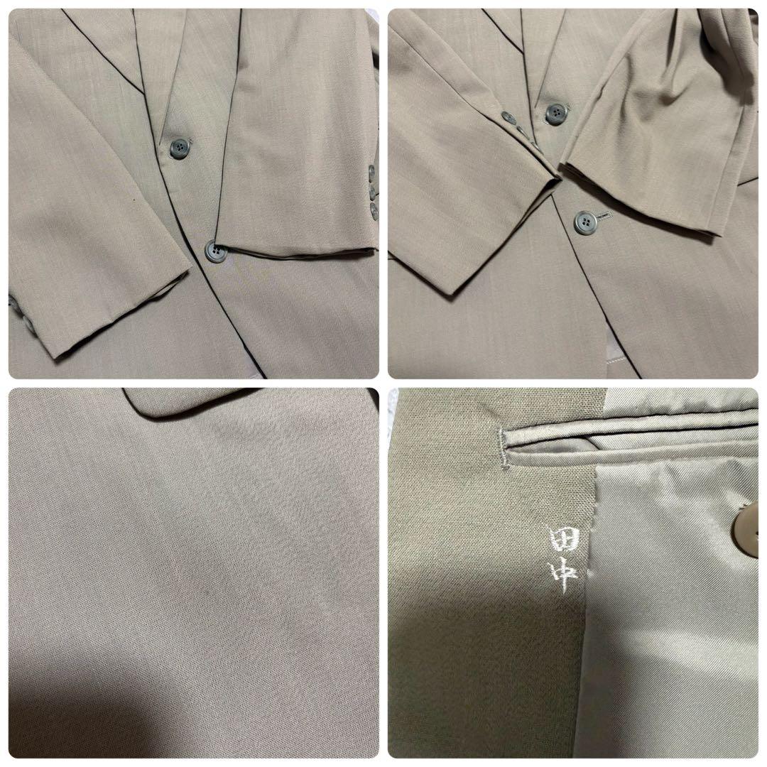 80-90s Vintage Suit Setup Masaki Suda Khaki Beige M