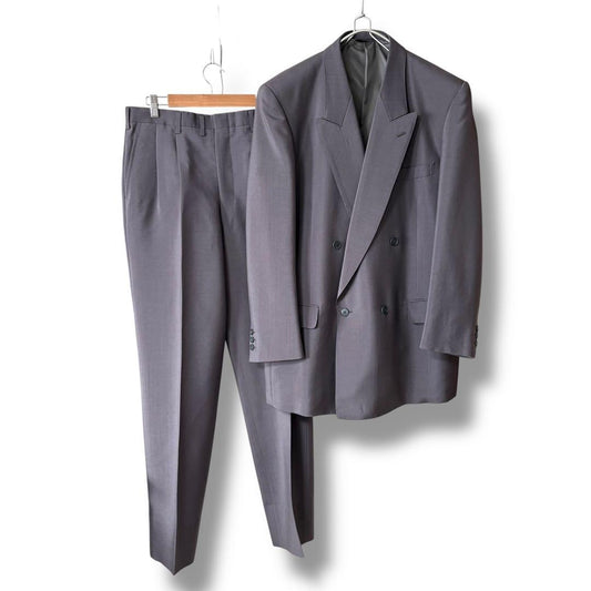 Old clothes retro double suit set up XL equivalent high quality mohair material Masaki Suda