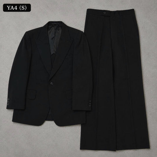[Good condition] 90s vintage high quality black formal setup heavy feeling S