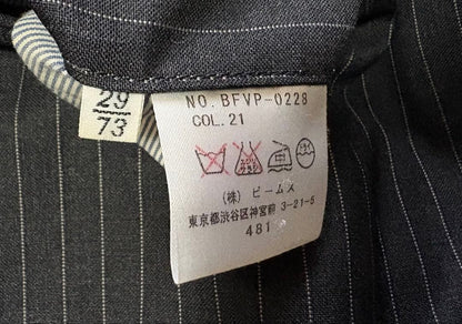BEAMS F suit charcoal gray made in Japan 93 BEAMS f