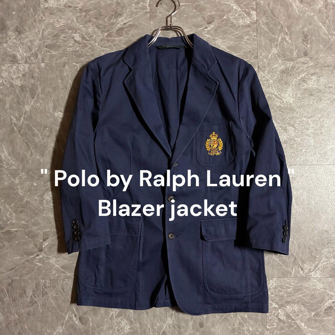 POLO Ralph Lauren Navy Blazer Jacket Big Patch Old Clothes Size 170