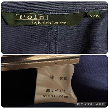 POLO Ralph Lauren Navy Blazer Jacket Big Patch Old Clothes Size 170