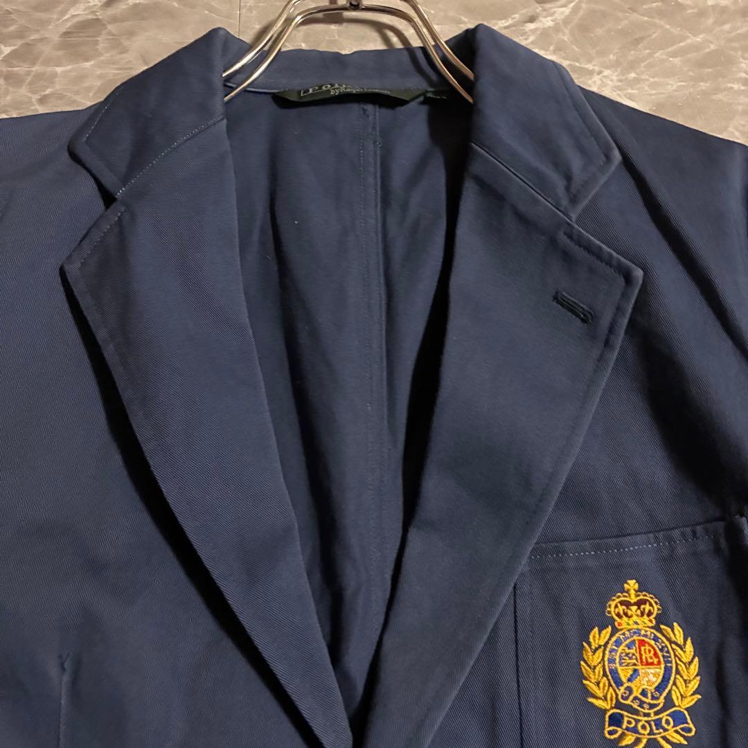 POLO Ralph Lauren Navy Blazer Jacket Big Patch Old Clothes Size 170