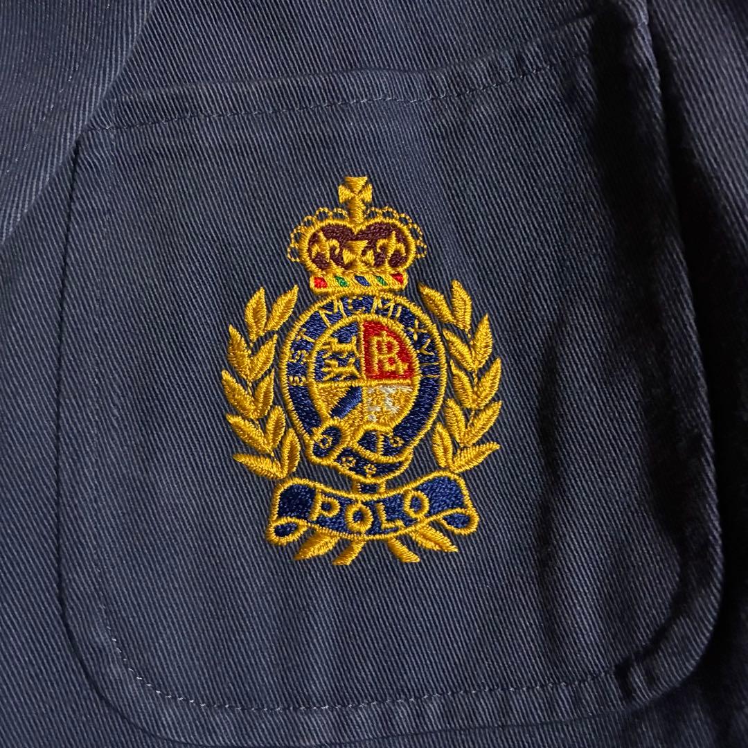 POLO Ralph Lauren Navy Blazer Jacket Big Patch Old Clothes Size 170