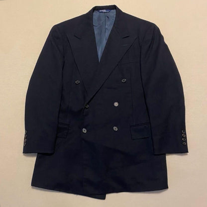 90s Ralph Lauren Double Setup Wide Pants Two Tuck Dark Blue L