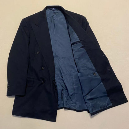 90s Ralph Lauren Double Setup Wide Pants Two Tuck Dark Blue L