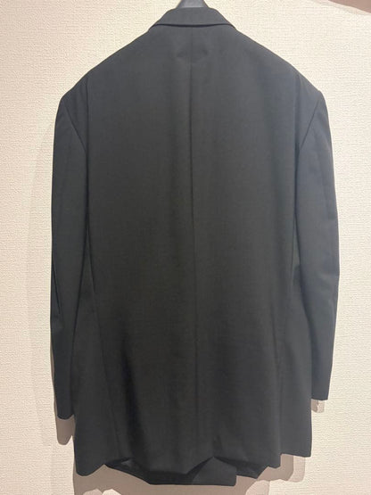 [Extremely Good Condition] Christian Dior Double Setup Suit AB5 Black 100% Wool