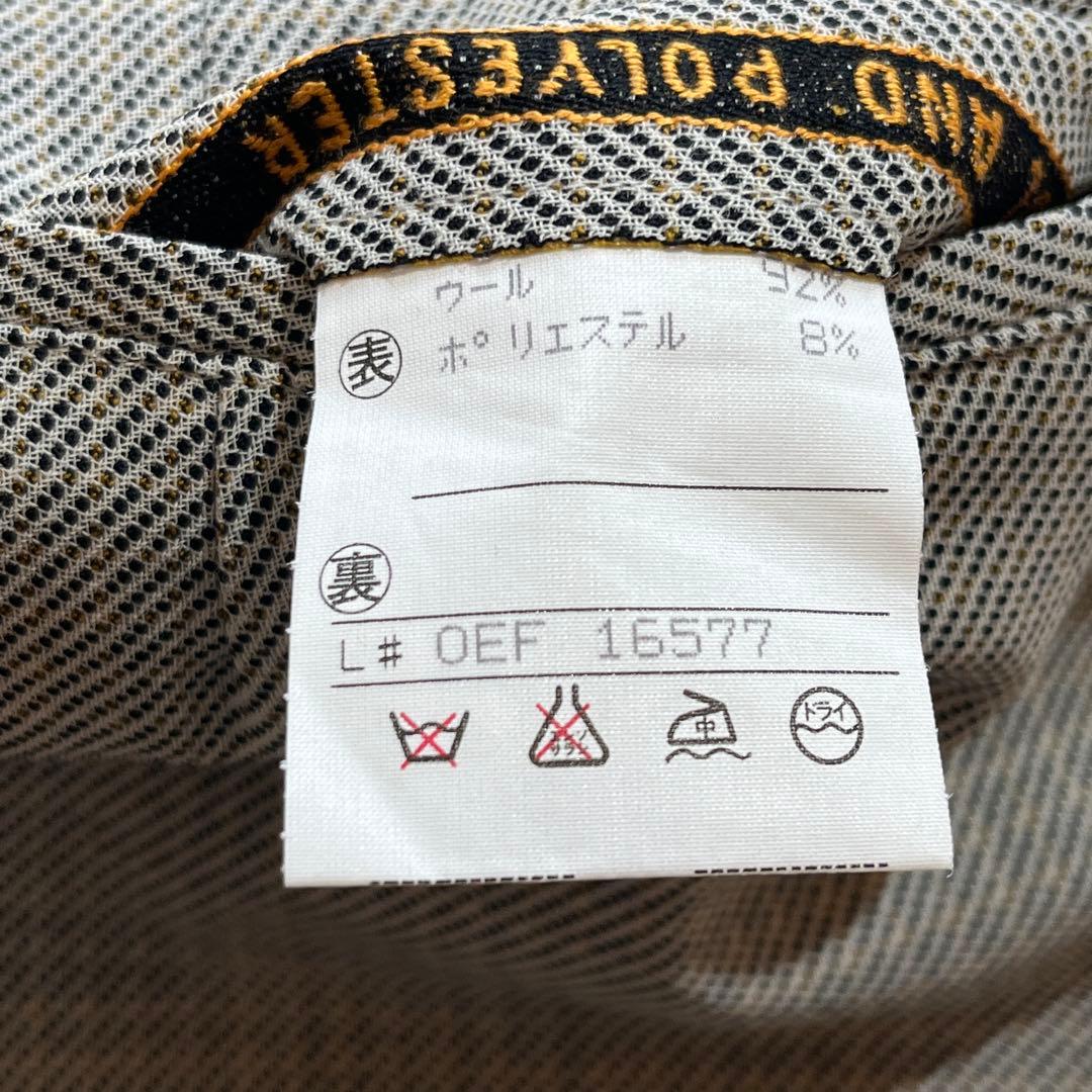 90s Vintage Allover Pattern Slacks Suit Pants Gray Wool Blend Made in Japan