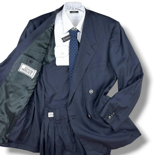 Good Condition Versace Suit Double Medusa Silk Vintage 54 3L