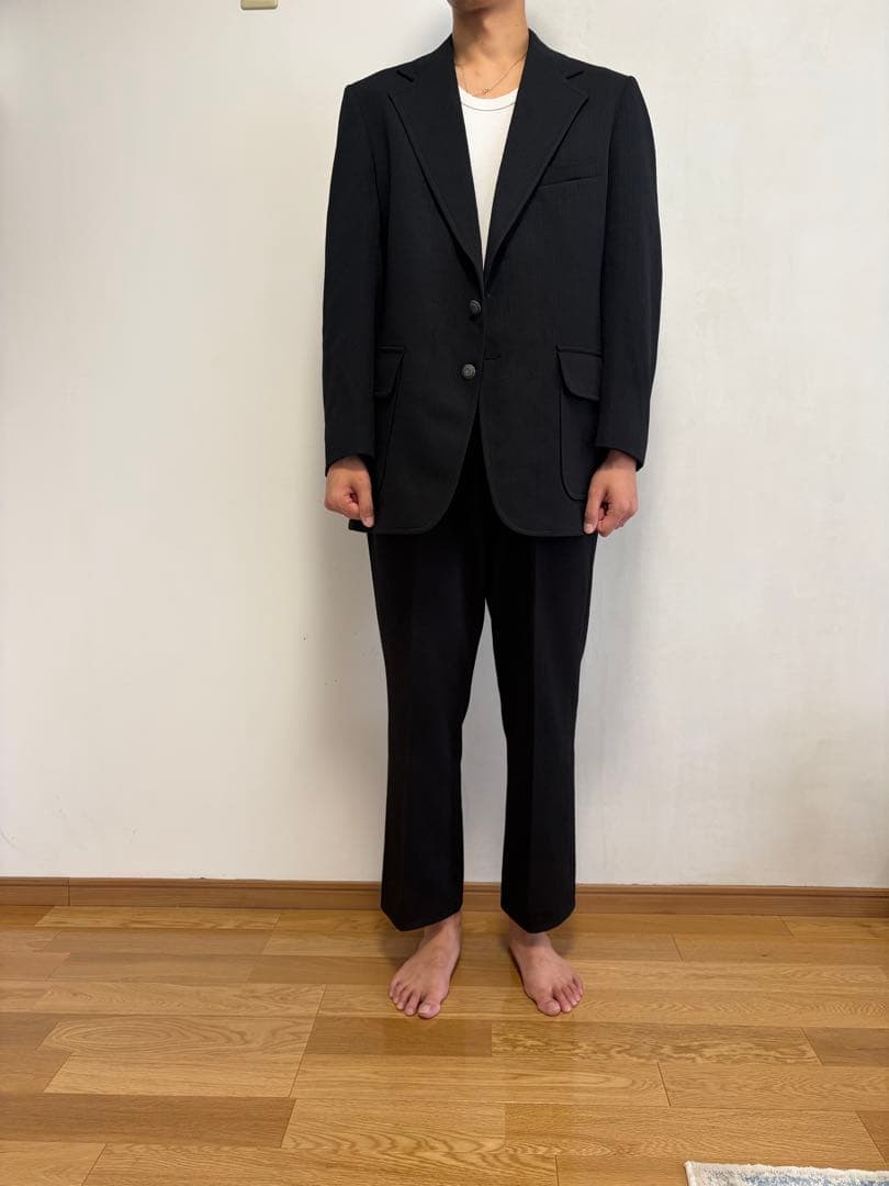 70s TOWNCRAFT setup SCOVILL flare pants metal buttons