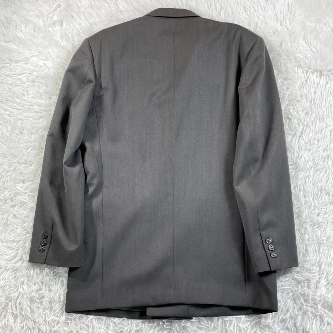 80s 90s 6 Button Double Suit Setup Gray Vintage