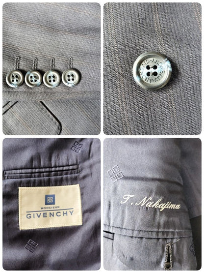 [Good product] Givenchy Casual Suit Setup Double Unlined Logo Button